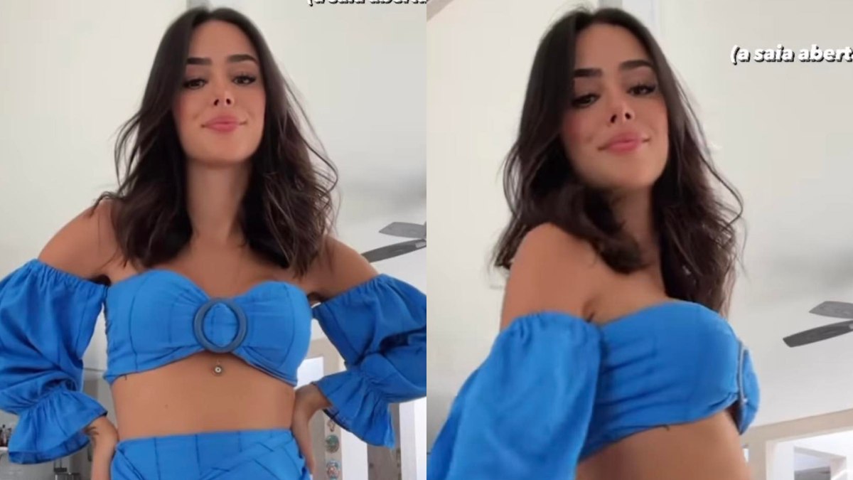 Com saia aberta, Bruna Biancardi mostra evolução da barriga na primeira gravidez