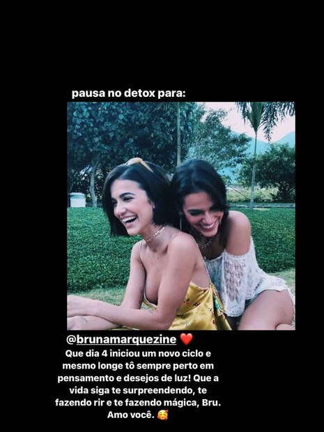 Após críticas%2C Manu Gavassi comemora o aniversário de Bruna Marquezine