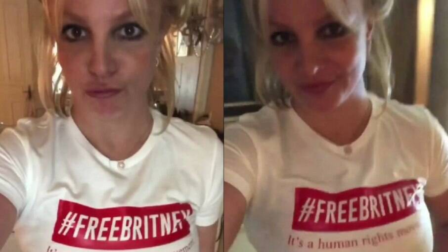 Britney Spears veste camisa do 'Free Britney' em dia de audiência decisiva