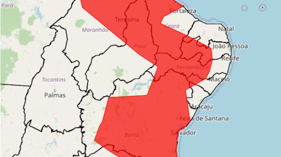 As chuvas podem atingir acima dos 100mm/dia, segundo Inmet