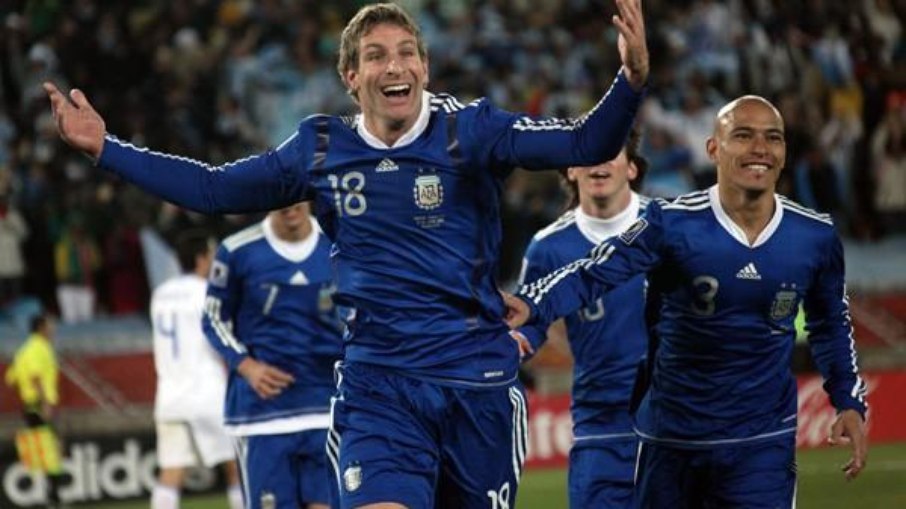  Martín Palermo em ação pela Seleção da Argentina