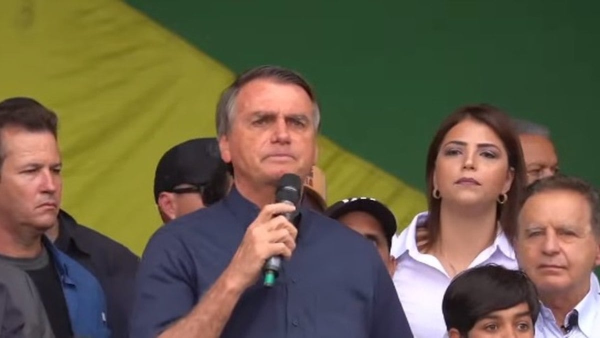Bolsonaro durante evento em Betim