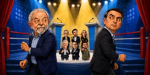 Flávio imita Lula e foge dos debates para conter ataques e cortes