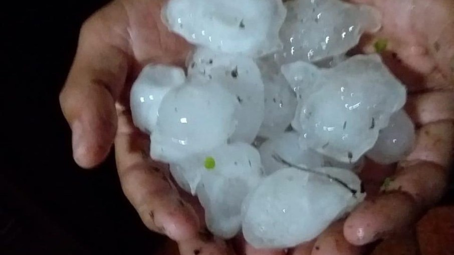 Chuva de granizo no Rio Grande do Sul