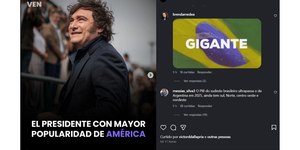 Após comparar Brasil a favela, Milei tem perfil "invadido