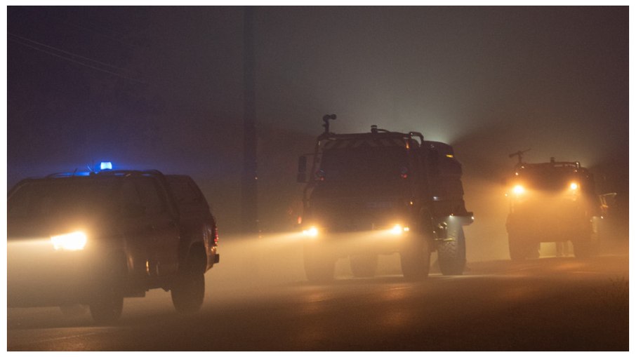 Service Départemental d'Incendie et de Secours de la Gironde realizou forte operação para conter as chamas