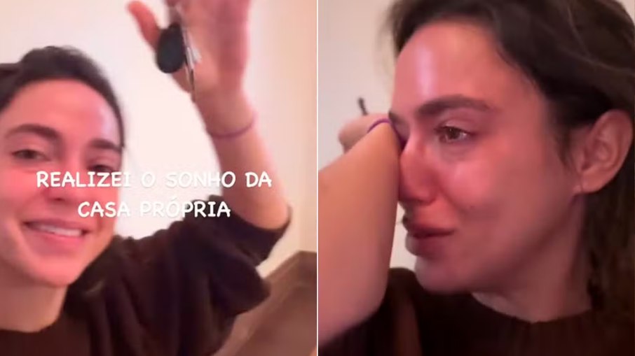 A atriz e apresentadora se emocionou com a conquista.