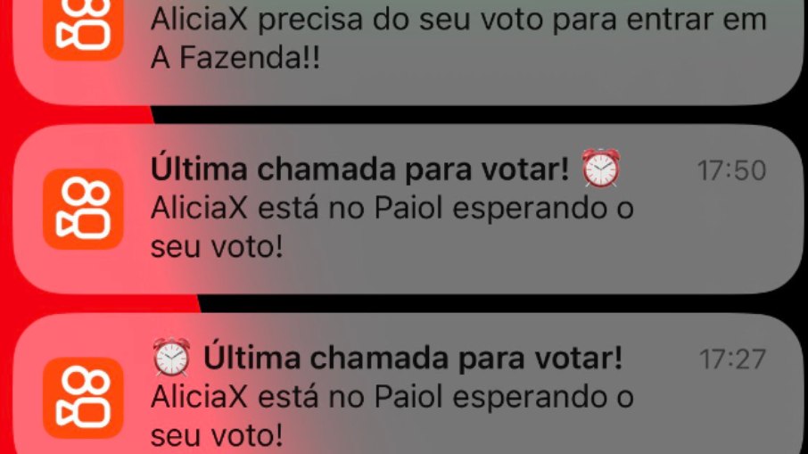 Kwai enviou notificações para que usuários votassem em Alicia X