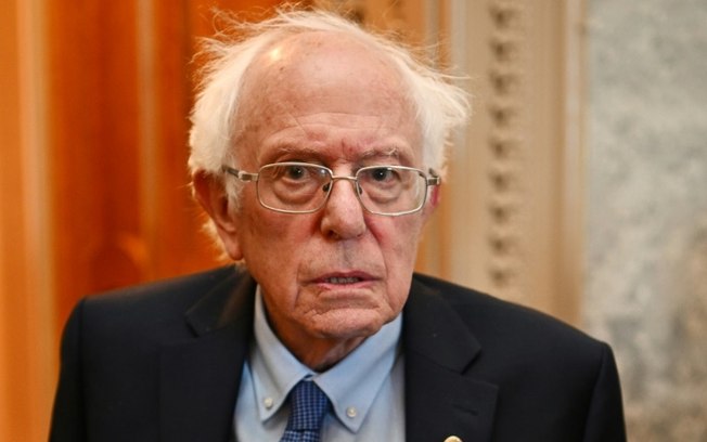 O senador americano Bernie Sanders em Washington, em 23 de abril de 2024