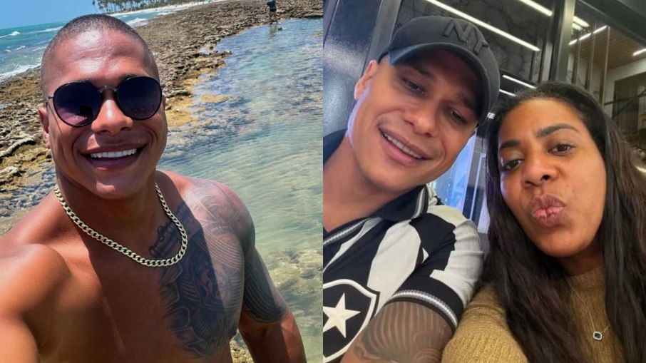 Thiago Gonçalves e Fernanda Cristina, mãe de Vini Jr.