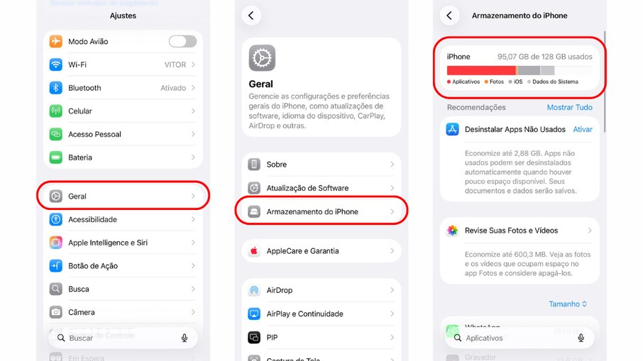 Confira quanto espaço ainda resta no iPhone