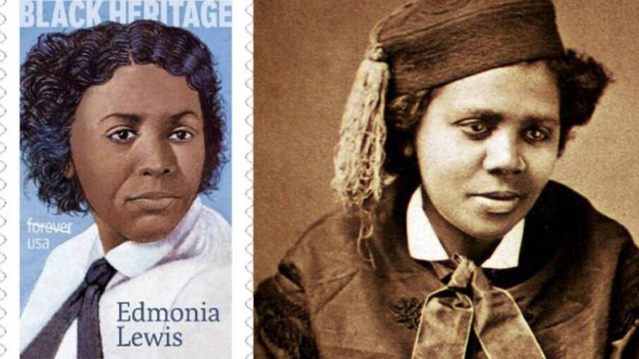 O selo de Edmonia Lewis é o 45º da série Patrimônio Negro