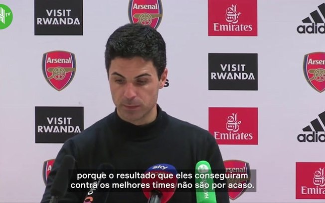 Arteta lamenta sequência sem vitórias do Arsenal: 'Muito difícil'