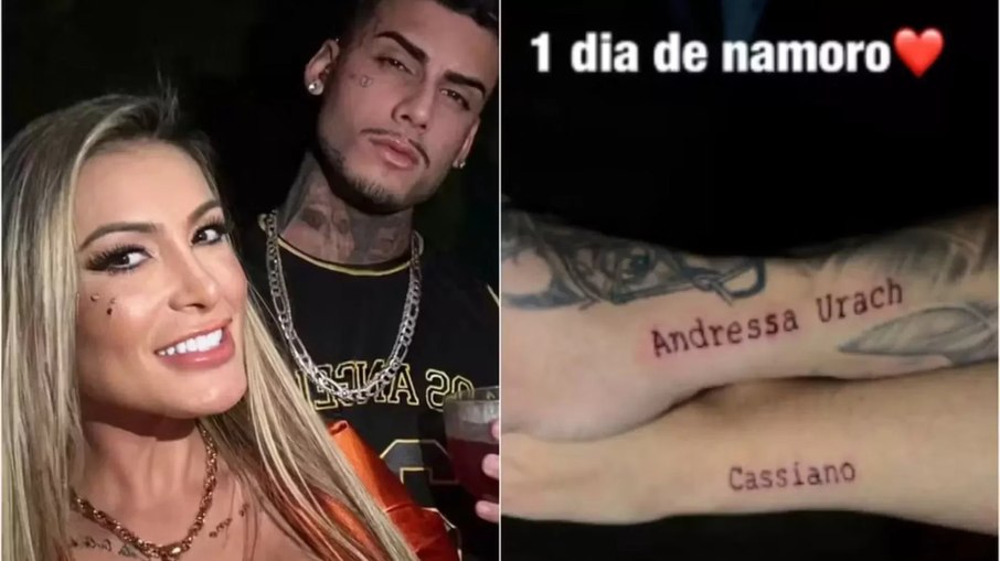 Andressa Urach e o namorado