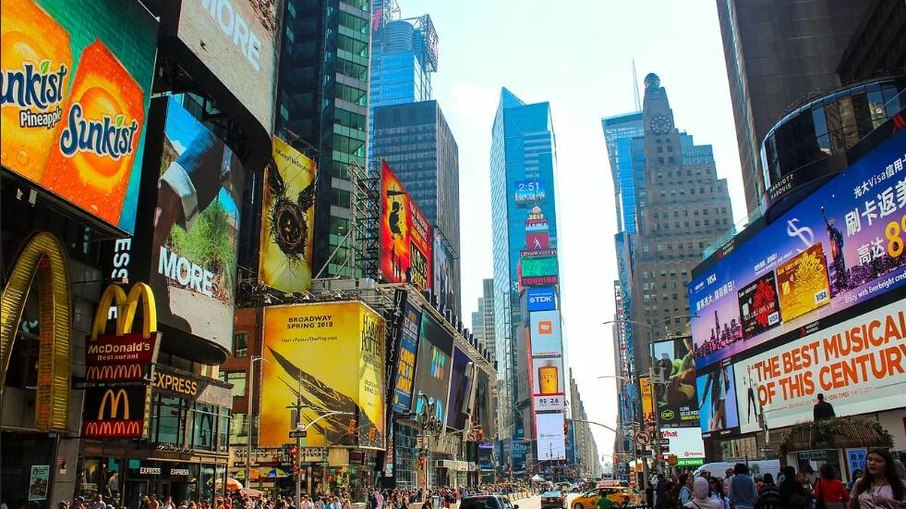  Times Square é a principal avenida de Nova York