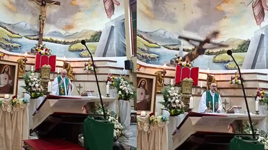 Padre morre após cruz cair sobre a cabeça dele durante missa Padre morre após cruz cair sobre a cabeça dele durante missa