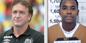 Cuca é atacado e comparado a Robinho em anúncio do Santos
