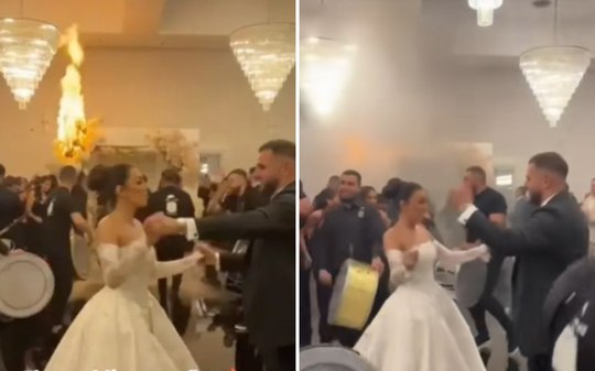 Casamento na Austrália termina em incêndio; assista