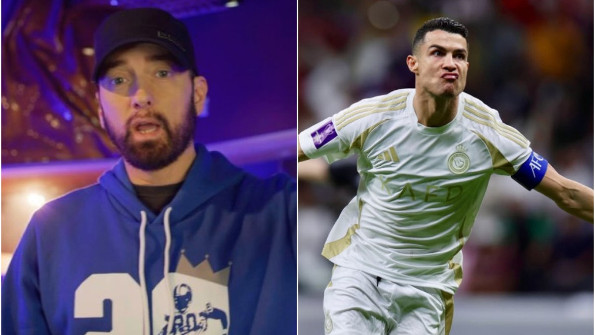 Eminem 'imita' comemoração de Cristiano Ronaldo e viraliza nas redes sociais