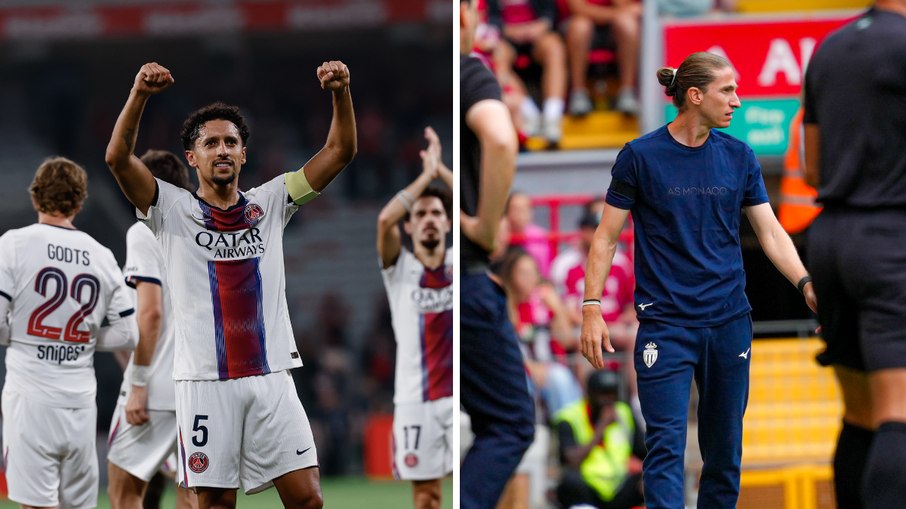 PSG de Marquinhos busca primeira vitória na Ligue 1 diante do líder Monaco, de Filipe Luis PSG de Marquinhos busca primeira vitória na Ligue 1 diante do líder Monaco, de Filipe Luis