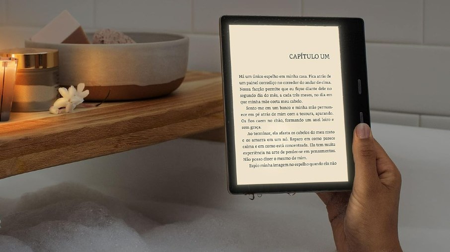 Kindle Oasis com tela de 7 polegadas 