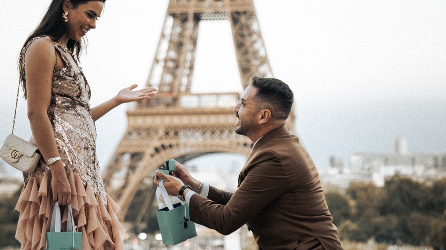 Dr. Rudolf Rocha e Rafaela Salgado renovando votos em Paris