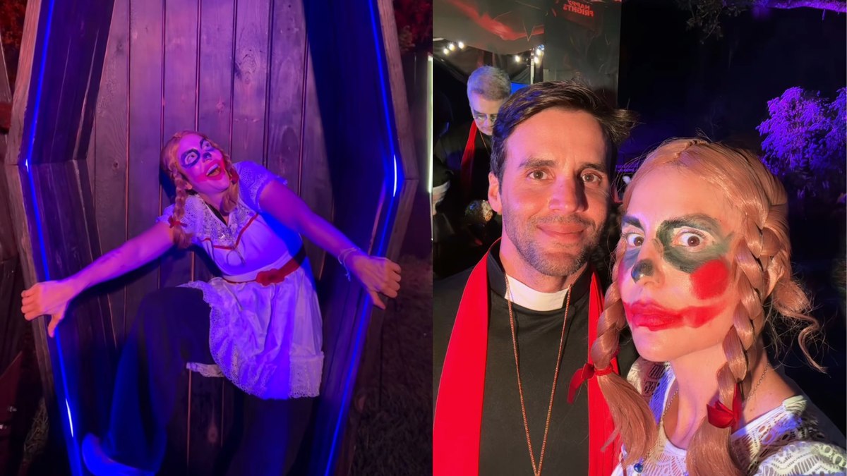 Ivete Sangalo compartilhou em suas redes sociais os momentos de diversão na festa de Halloween