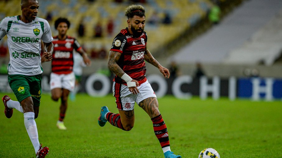 Gabigol marcou um dos gols da vitória do Flamengo sobre o Cuiabá