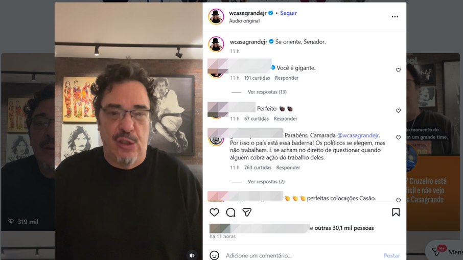 Casagrande rebateu Romário