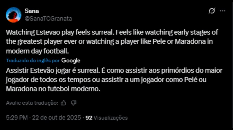 Início de Estêvão empolga torcida: 