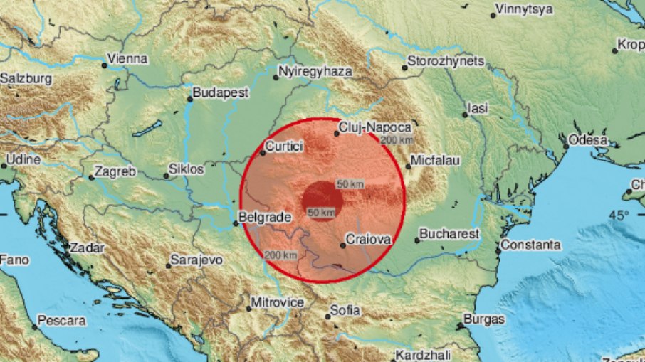 Terremoto atinge a Romênia nesta terça (14.02.2023)