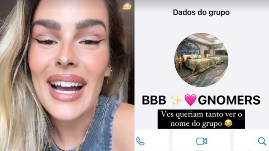 Yasmin Brunet expõe grupo com Gnomos após polêmica com Michel