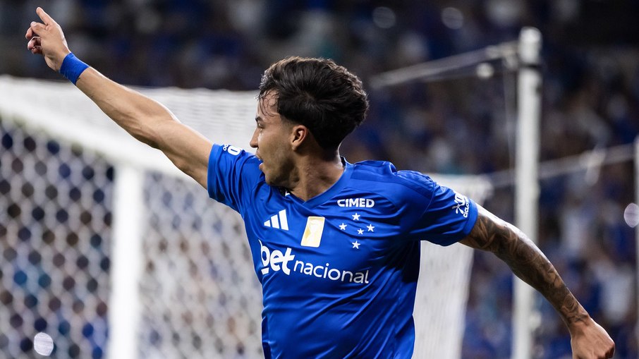 Kaio Jorge comemora gol do título do Cruzeiro