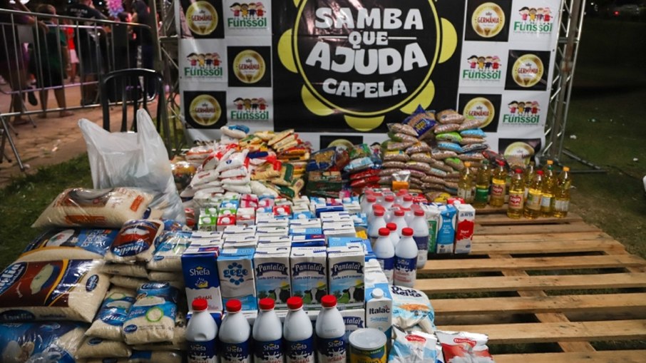 Doações arrecadadas durante a edição do Samba que Ajuda