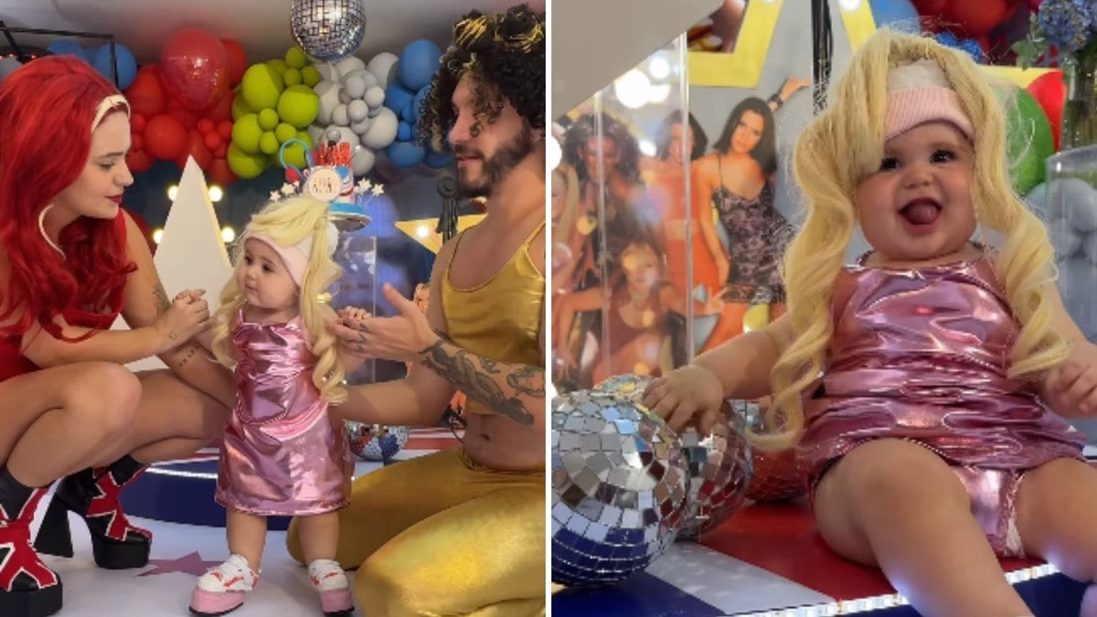 Viih Tube e Eliezer celebram os 10 meses da filha com festa de tema Spice Girls