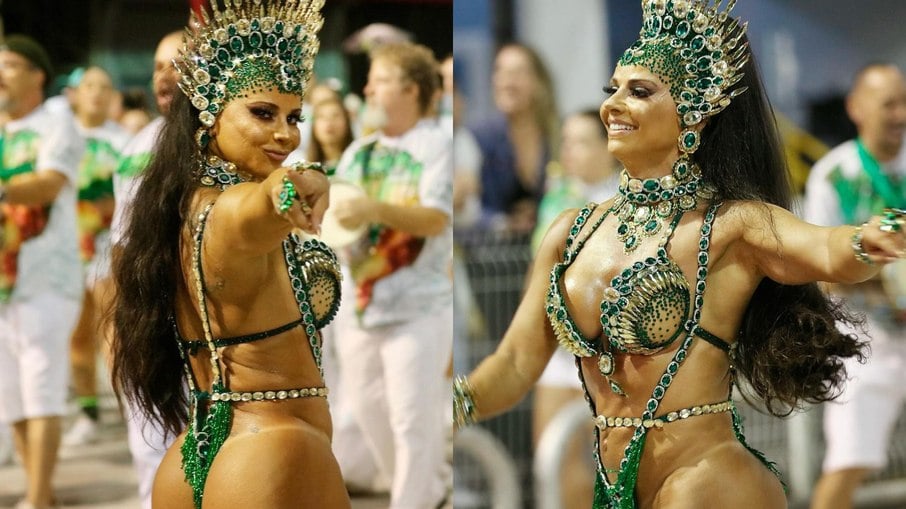 Viviane Araujo surge com look de carnaval e web exalta: 'Maior rainha'