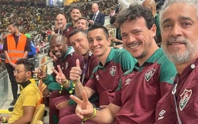 Comissão técnica do Fluminense acompanhou a vitória do Al Ahly sobre o Al Ittihad - Foto: Reprodução/Instagram @marcaom5