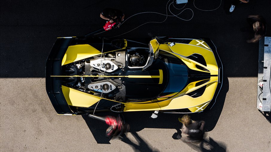 Vista superior do Bugatti Bolide