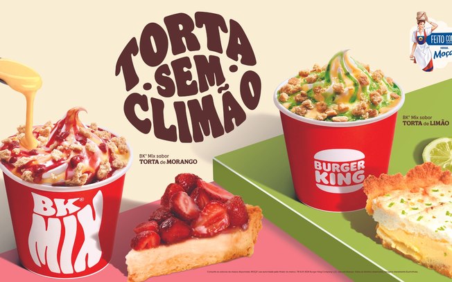 Burger King e Nestlé lançam sobremesas geladas exclusivas