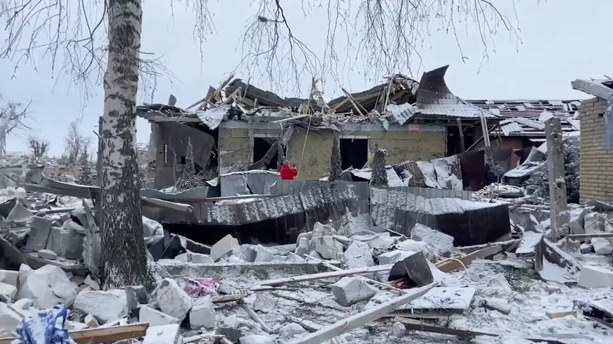 Consequências de bombardeio russo na Ucrânia