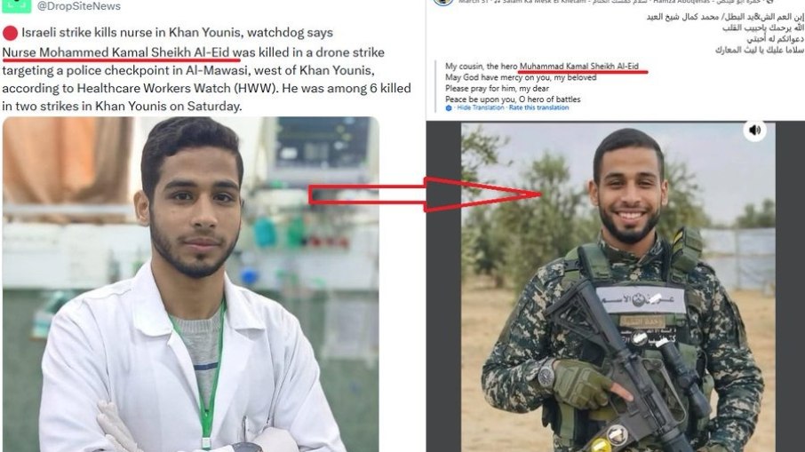 Enfermeiro e mártir: duplo papel na guerra do Hamas