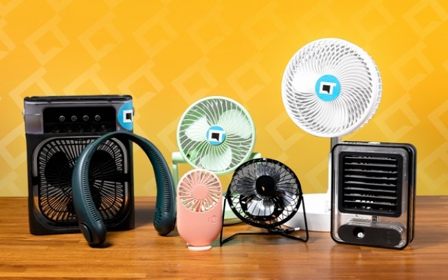 4 mini ventiladores baratinhos para refrescar o seu verão