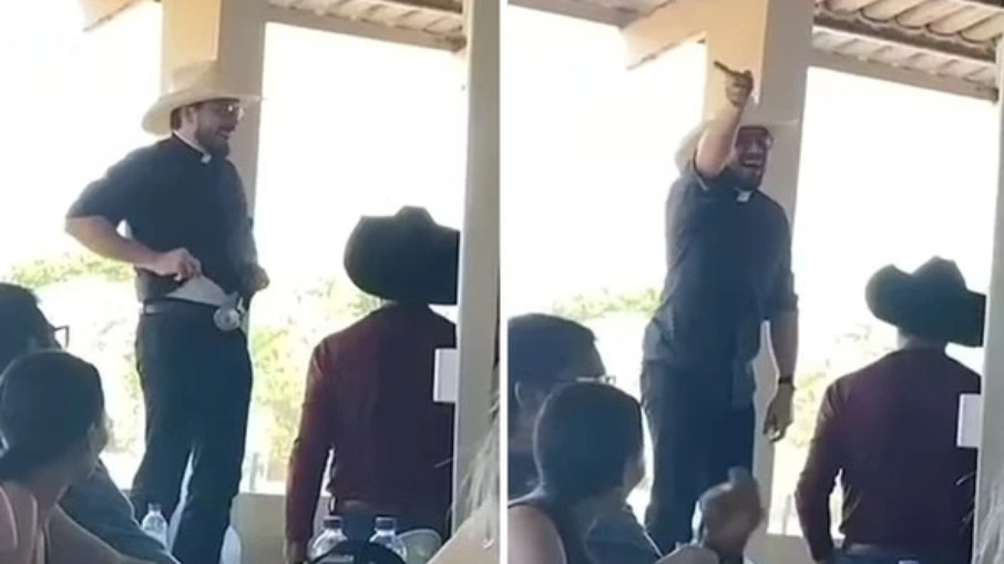Padre leiloa cueca por R$ 3 mil durante evento católico; assista