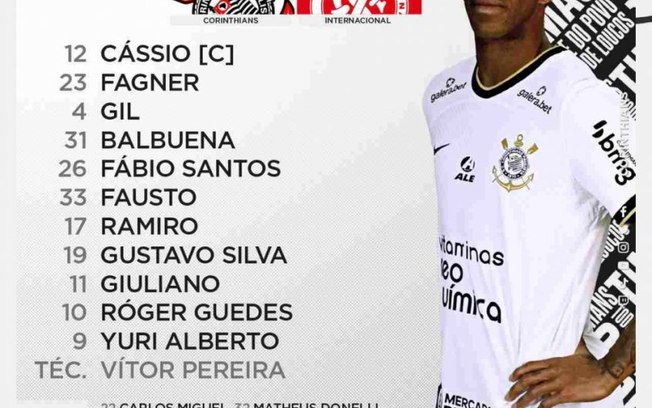 Corinthians: Sem Yuri Alberto, veja opções para jogo contra o Inter