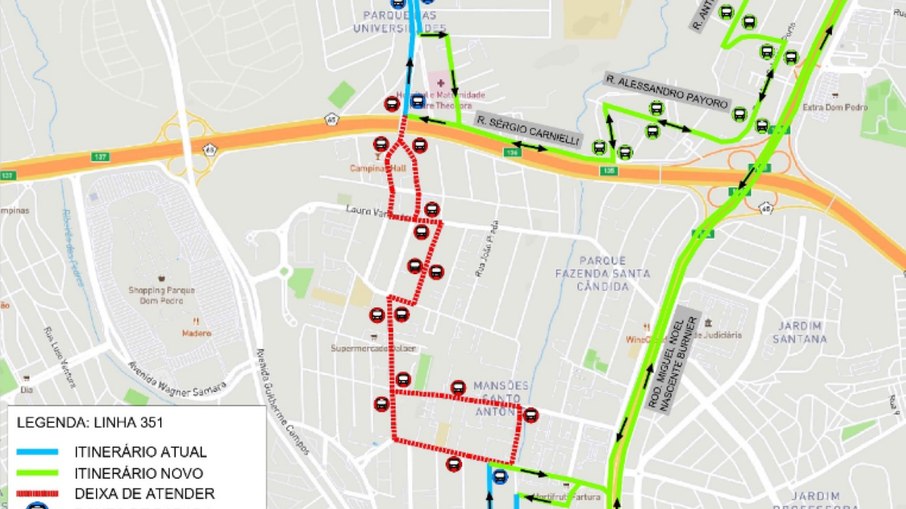Mapa linha 351