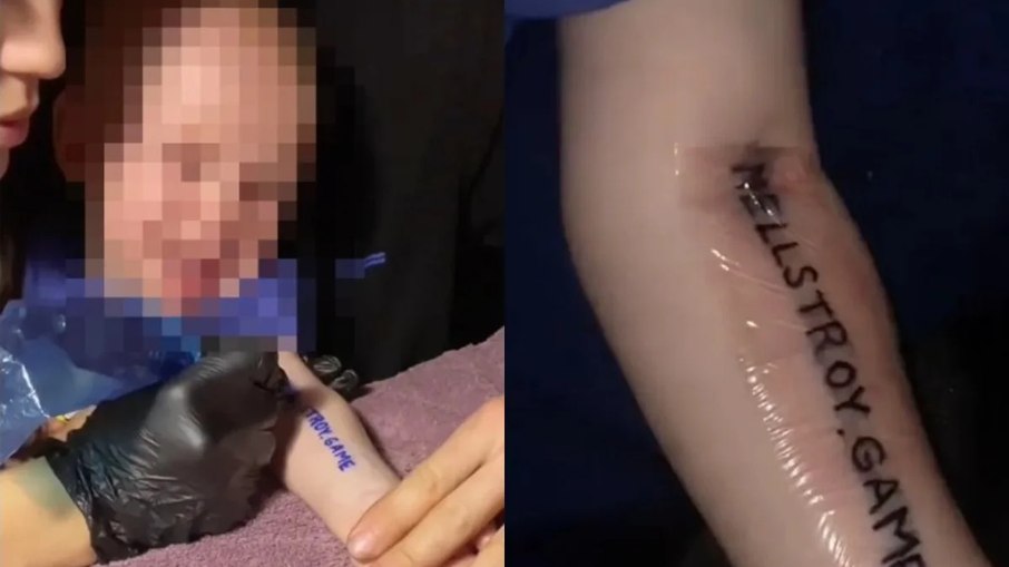 Pais registraram imagens da tatuagem Pais registraram imagens da tatuagem
