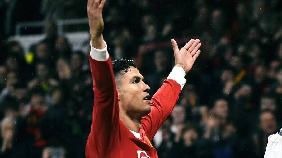 Cristiano Ronaldo comemora gol pelo Manchester United