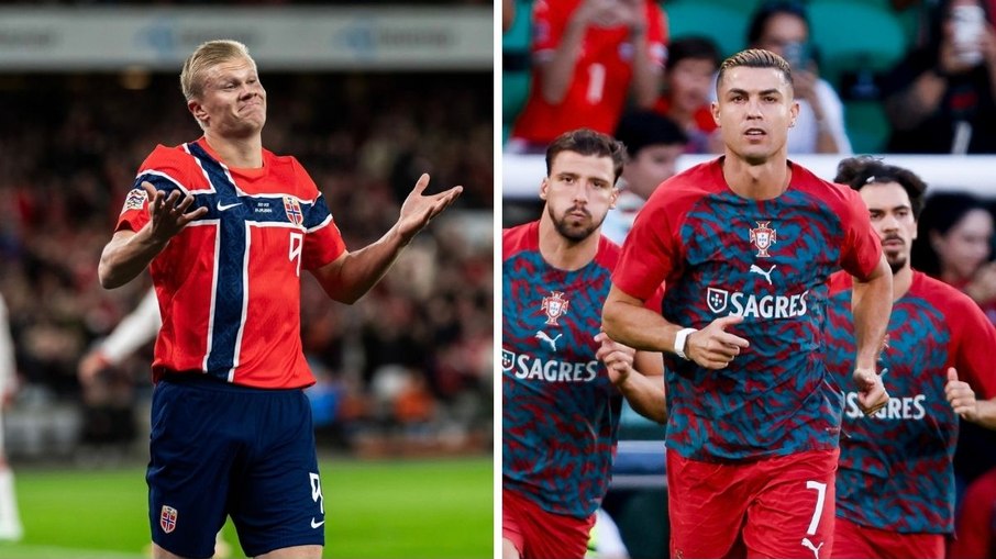 Haaland e Cristiano Ronaldo são os destaques do duelo da Liga das Nações