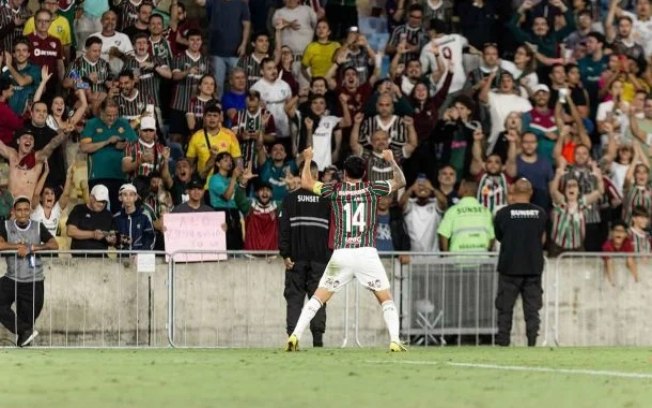 Germán Cano marcou o gol da vitória do Fluminense diante do Palmeiras, neste sábado (15), pelo Brasileirão Germán Cano marcou o gol da vitória do Fluminense diante do Palmeiras, neste sábado (15), pelo Brasileirão