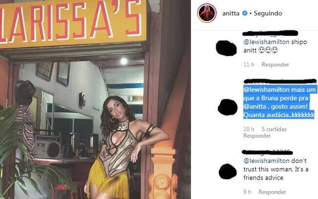 Internauta fez comentário maldoso na foto da cantora
